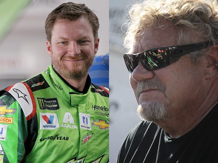 Dale Earnhardt Jr. (left) and Steve Kinser (right) will join the NMPA Hall of Fame as part of the class of 2021.
