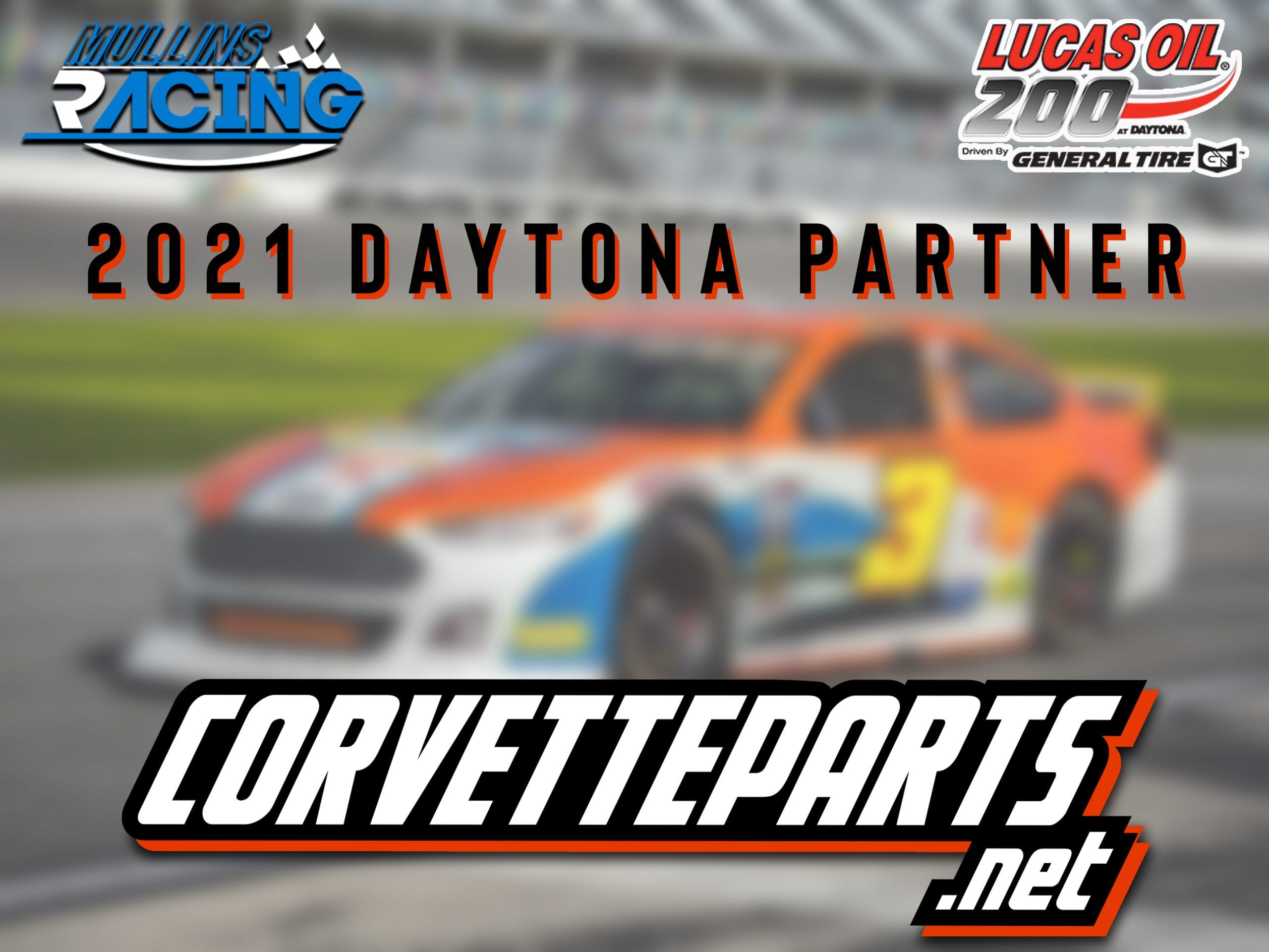 CorvetteParts.net has joined Mullins Racing for the ARCA Menards Series opener at Daytona Int'l Speedway.