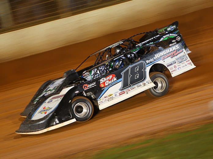 Chase Junghans (18) will be back with the World of Outlaws Morton Buildings Late Model Series in 2021. (Adam Fenwick Photo)