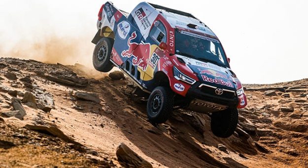 Nasser Al-Attiyah picked up another stage victory on Tuesday during the Dakar Rally. (Dakar Rally Photo)