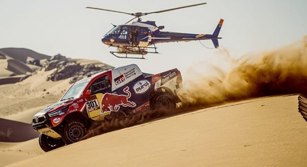 Nasser Al-Attiyah topped the second stage of the Dakar Rally on Monday in Saudi Arabia (Red Bull Photo)