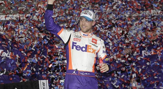 Denny Hamlin and sponsor FedEx have both agreed to contract extensions with Joe Gibbs Racing. (HHP/Harold Hinson Photo)