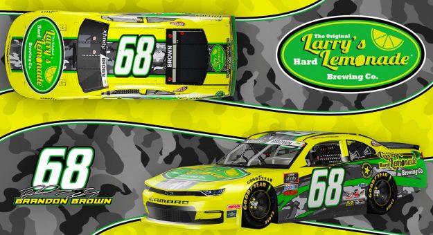 Larry's Lemonade will sponsor Brandonbilt Motorsports in select NASCAR Xfinity Series events this year.