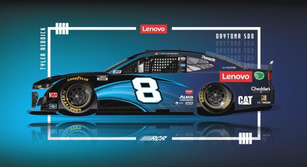 Lenovo has formed a partnership with Richard Childress Racing that will see the brand sponsor the No. 8 Chevrolet driven by Tyler Reddick in the Daytona 500 on Feb. 14.