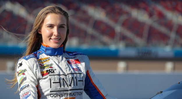 Bridget Burgess will run the full ARCA Menards Series West schedule this year with sponsorship from HMH Construction.