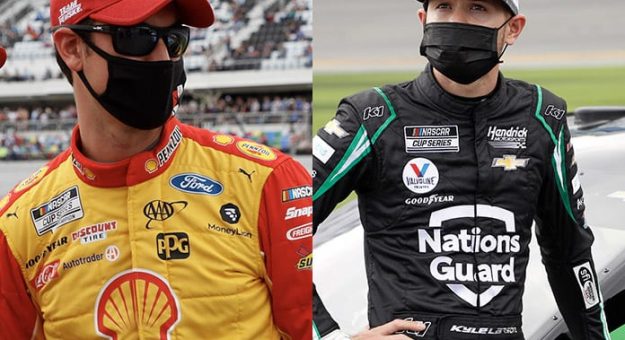 Joey Logano (left) and Kyle Larson (right) have both joined the field for the Bristol Dirt Nationals later this month. (HHP Photos)
