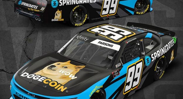 Dogecoin will jump on board with Stefan Parson this weekend at Las Vegas Motor Speedway.
