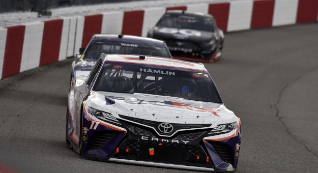 Denny Hamlin has dominated the first nine races of the NASCAR Cup Series season, but has yet to record a victory. (Toyota Racing photo)