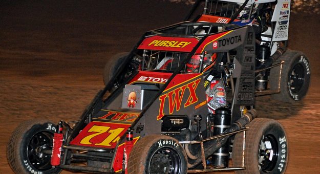 Daison Pursley (71k) is eager to compete at Lucas Oil Speedway in a Keith Kunz-owned midget. (TWC photo)