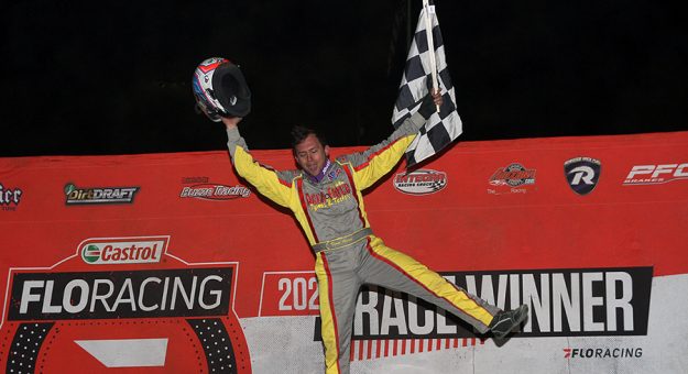 Devin Moran banked $22,000 for his victory Thursday at Atomic Speedway. (Jim Denhamer Photo)