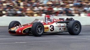 Bobby Unser on his way to his first Indianapolis 500 victory in 1968. (IMS Archives Photo)