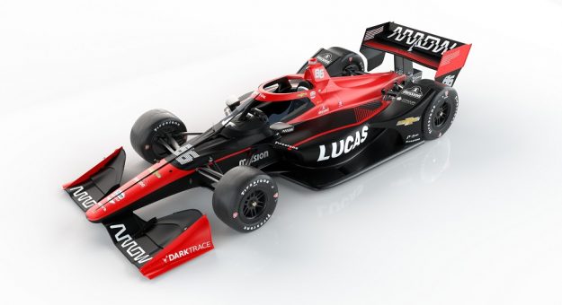 Juan Pablo Montoya's Lucas Oil paint scheme for the GMR Grand Prix of Indianapolis.