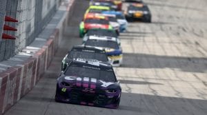 DOVER, DELAWARE - MAY 16: Alex Bowman, driver of the #48 Ally Chevrolet, leads the field during the NASCAR Cup Series Drydene 400 at Dover International Speedway on May 16, 2021 in Dover, Delaware. (Photo by James Gilbert/Getty Images) | Getty Images