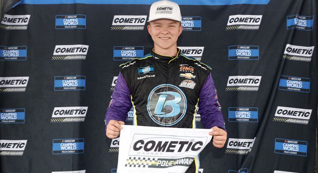 Tyler Ankrum earned the pole for Saturday's NASCAR Camping World Truck Series race at Circuit of the Americas. (Chris Graythen/Getty Images)