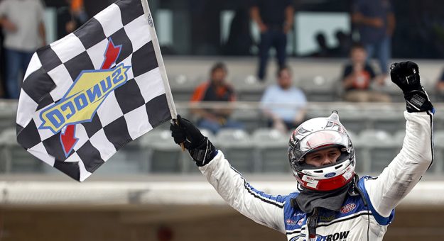 Todd Gilliland won the inaugural NASCAR Camping World Truck Series race at Circuit of the Americas on Saturday. (Jared C. Tilton/Getty Images Photo)