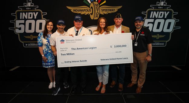 Veterans United Home Loans donated $2 million as part of The American Legion's program to prevent veteran suicide. (IndyCar Photo)