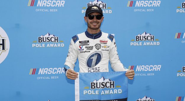 Kyle Larson claimed the pole for the Coca-Cola 600 Saturday morning. (HHP/Harold Hinson Photo)