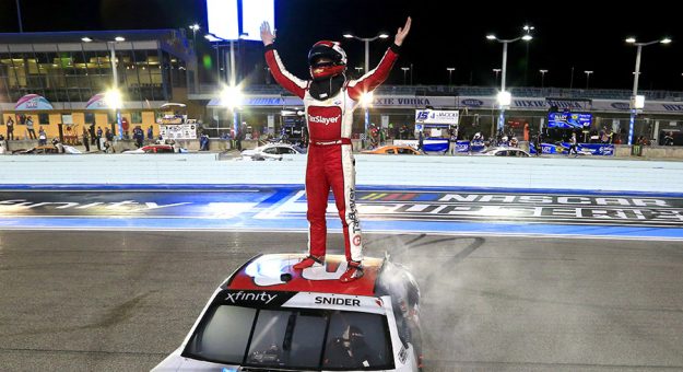Myatt Snider earned his first NASCAR Xfinity Series victory of the season at Homestead-Miami Speedway. (HHP/Jim Fluharty Photo)