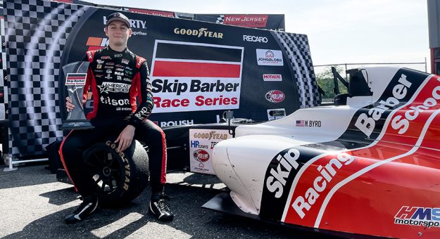 Nathan Byrd earned a victory in Skip Barber Race Series competition last week at New Jersey Motorsports Park.
