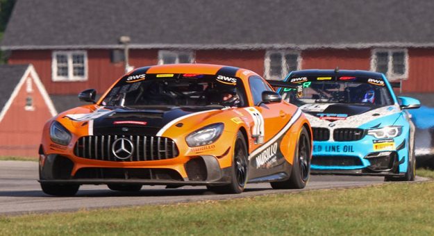 Kenny Murillo and Christian Szymczak drove the No. 72 Mercedes-AMG GT4 to victory at Virginia Int'l Raceway.