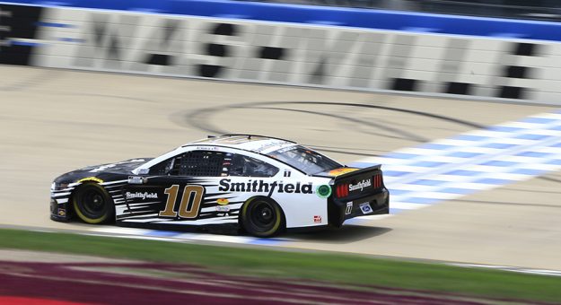 Aric Almirola won the pole for the Ally 400 at Nashville Superspeedway. (HHP/Jim Fluharty Photo)
