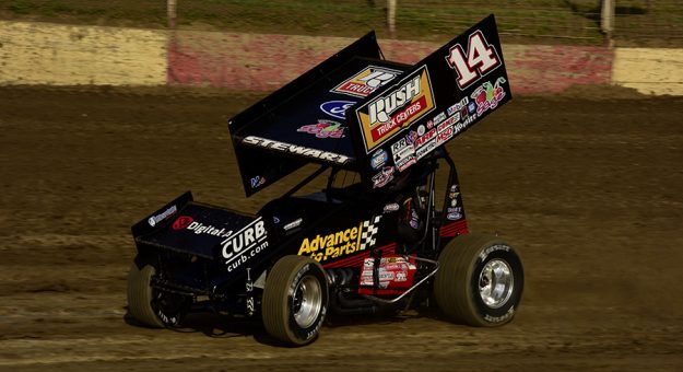 Kerry Madsen has put together a strong run of finishes with the World of Outlaws recently aboard the No. 14 Tony Stewart Racing entry. (Mark Funderburk Photo)
