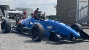 Nathan Byrd sits aboard his F2000 car last weekend at Pittsburgh Int'l Race Complex. 
