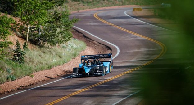 Robin Shute makes his way up Pikes Peak during qualifying for the Pikes Peak Int'l Hill Climb. (PPIHC Photo)