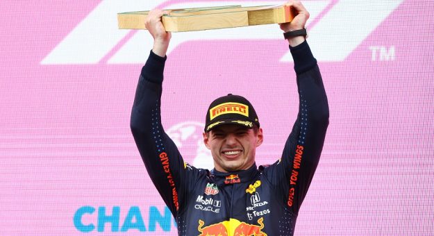 SPIELBERG, AUSTRIA - JUNE 27: Race winner Max Verstappen of Netherlands and Red Bull Racing celebrates on the podium during the F1 Grand Prix of Styria at Red Bull Ring on June 27, 2021 in Spielberg, Austria. (Photo by Bryn Lennon/Getty Images) // Getty Images / Red Bull Content Pool  // SI202106270478 // Usage for editorial use only // | Getty Images