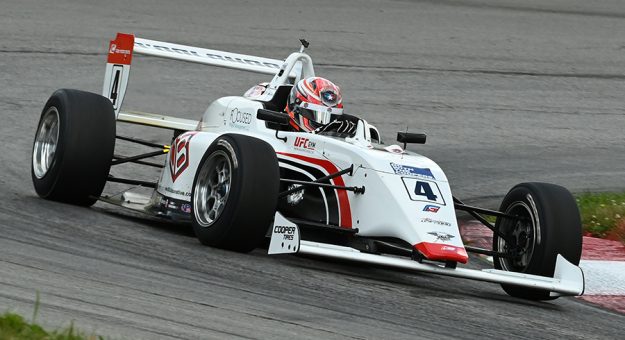Michael d'Orlando raced to victory in Friday's USF2000 event at the Mid-Ohio Sports Car Course. (Al Steinberg Photo)