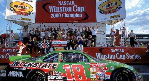 Bobby Labonte won the 2000 NASCAR Cup Series championship while driving for Joe Gibbs Racing. (Donald Miralle /Allsport Photo)