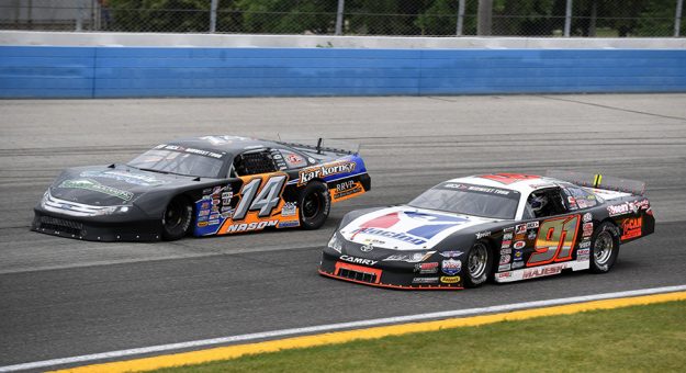 Ty Majeski (91) and Austin Nason (14) are both expected to compete in the Larry Detjens Memorial at State Park Speedway. (Doug Hornickel Photo)