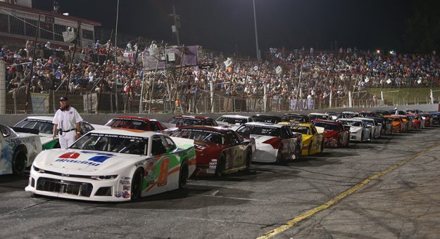 A packed house was on hand for the Throwback 276 Saturday at Hickory Motor Speedway. (Adam Fenwick Photo)