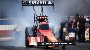 Leah Pruett earned her first Top Fuel victory of the season Sunday. (NHRA Photo)