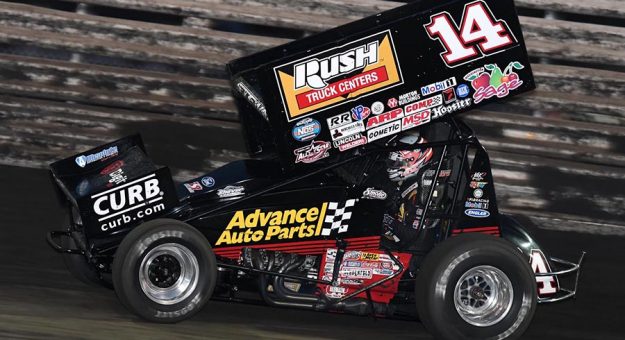Kerry Madsen in action during the Capitani Classic at Knoxville Raceway. (Frank Smith Photo)