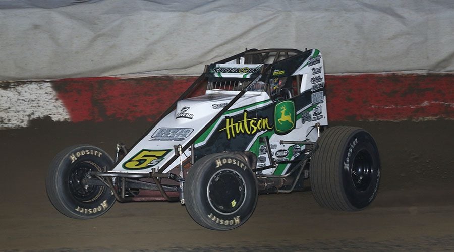 Chase Stockon in action Sunday at the Terre Haute Action Track. (Neil Cavanah Photo)