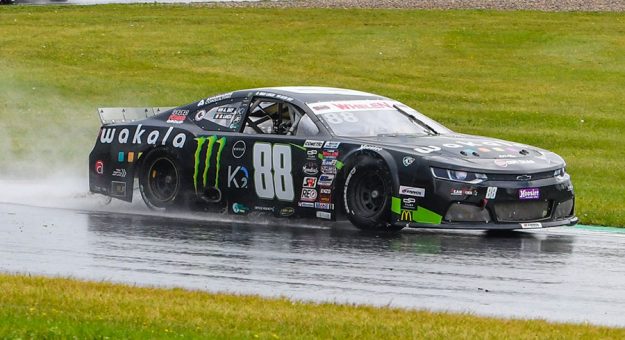 Alon Day survived a rain storm to win Saturday's NASCAR Whelen Euro Series race at Autodrom Most. (Bart Dehaese Photo)