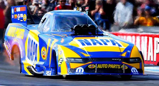 Ron Capps leads the NHRA Funny Car standings as the Countdown to the Championship begins this weekend. (Kent Steele Photo)