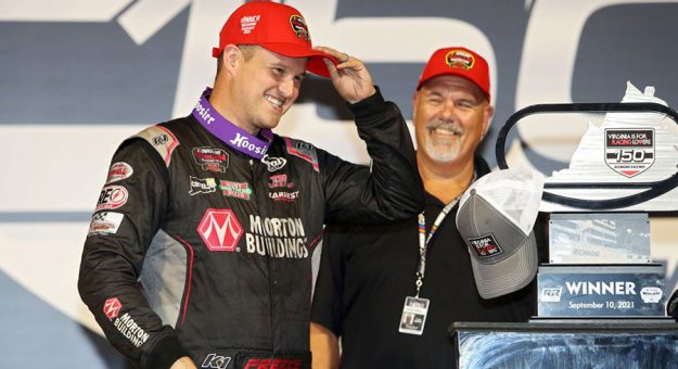 Ryan Preece triumphed in Friday's NASCAR Whelen Modified Tour feature at Richmond Raceway. (Ryan M. Kelly/NASCAR photo)