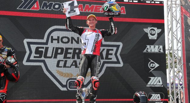 Jake Gagne locked up the MotoAmerica Superbike title with two wins on Sunday. (Brian J. Nelson Photo)