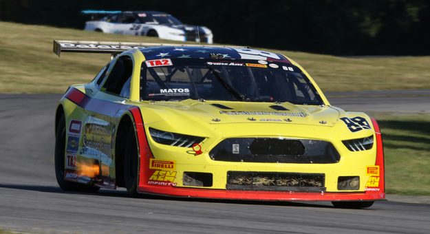 Rafa Matos raced to victory at VIR Sunday to secure the Trans-Am Series TA2 title.