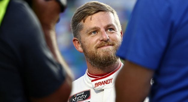 Justin Allgaier will start on the pole Saturday at Talladega Superspeedway. (Jared C. Tilton/Getty Images Photo)