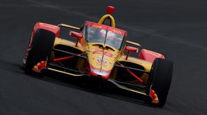 Romain Grosjean on track Wednesday at Indianapolis Motor Speedway. (IndyCar Photo)