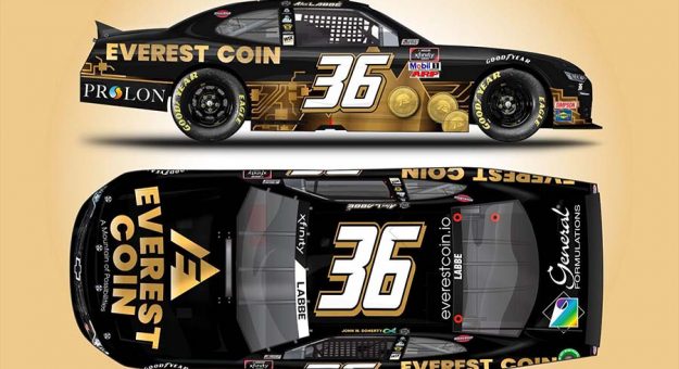 EverestCoin will sponsor DGM Racing and Alex Labbe at Kansas Speedway on Oct. 23.