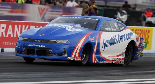 Greg Anderson earned his record 98th NHRA Pro Stock win on Sunday. (NHRA Photo)