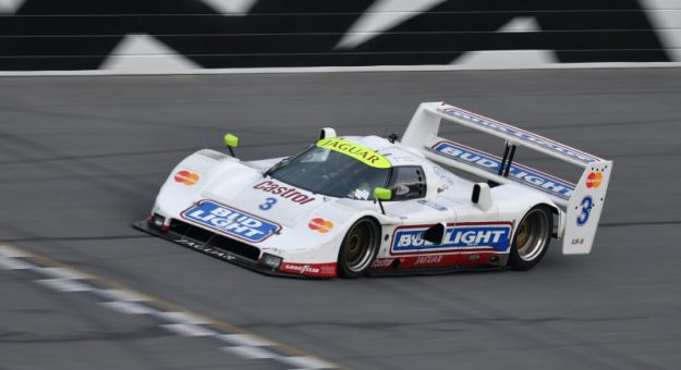 Malcolm Ross and Corey Lewis drove the 1991 No. 3 Jaguar XJR-16 to victory in Group C during the HSR Classic Daytona.