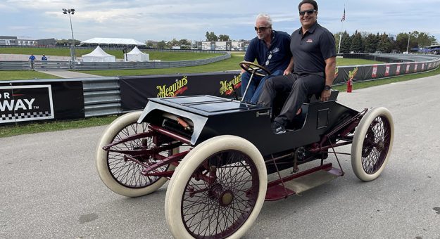 Ralph Sheheen takes a ride aboard Henry Ford’s legendary “Sweepstakes.”