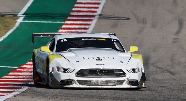 Matt Brabham, racing in place of Chris Dyson, won Sunday's Trans-Am finale at Circuit of the Americas.