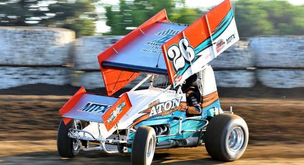 Billy Aton turned in a strong season with the NARC-King of the West Sprint Car Series. (Joe Shivak Photo)
