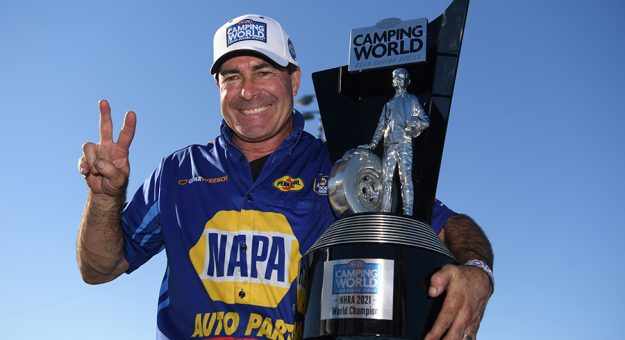 Ron Capps has confirmed his departure from Don Schumacher Racing. (NHRA Photo)